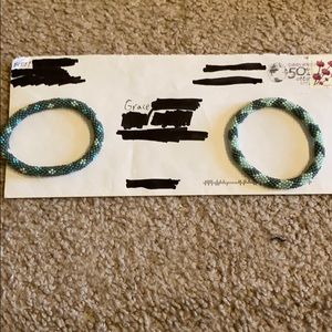 Two beaded bracelets